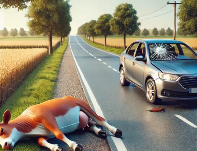 masinla heyvan vurmaq