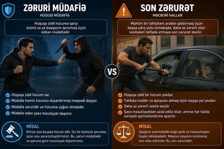 Zəruri müdafiə nədir? Buna görə məsuliyyət nəzərdə tutulubmu? 5 zəruri müdafiə